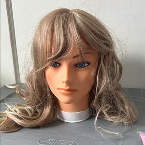Stylish Blonde Wig with Bangs for Women